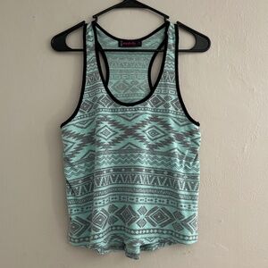 Annabelle Aztec race back tank size jr medium